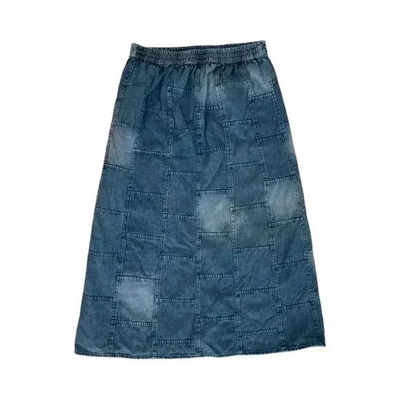 Studio West Patchwork Denim Midi Skirt M - Picture 4 of 5